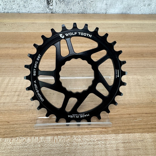 New! Wolf Tooth Drop Stop A Raceface Cinch 28t 3mm Offset 1x Bike Chainring 52g