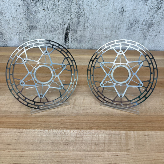 Low Mile! Pair KCNC Nordit CL 160mm Centerlock Silver Disc Brake Rotors 166g