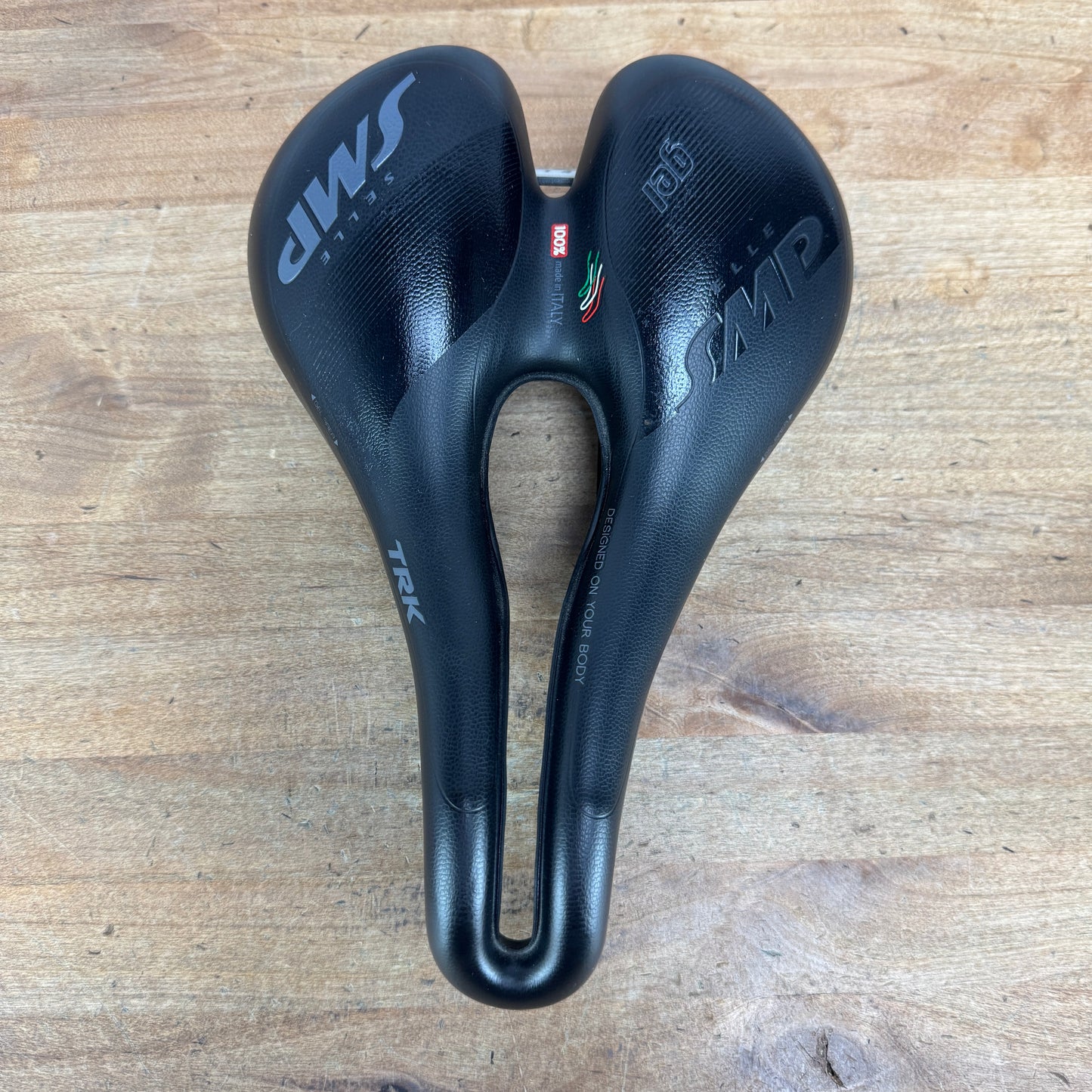 Low Mile! Selle SMP TRK Gel 175mm 7x7mm Steel Rails Bike Saddle 478g