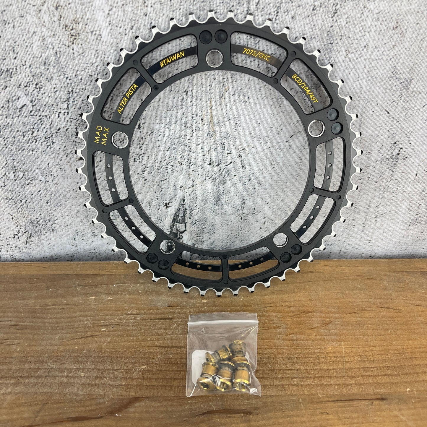 Alte Cycles Pista 49t 5-Bolt 144BCD Cycling Single Track Fixed Gear Chainring