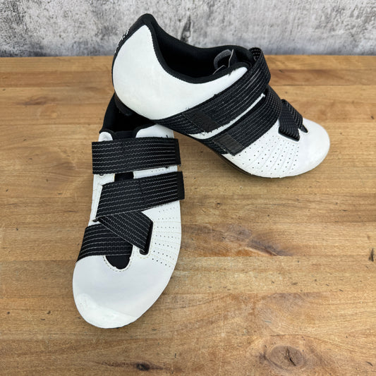 Fizik Tempo Powerstrap R5 Road 3-Bolt EU 39 White Velcro Clipless Cycling Shoes
