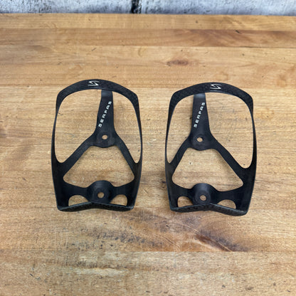 Low Mile! Serfas Vendetta Carbon Pair Bike Water Bottle Cages 28g