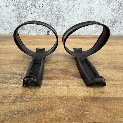 Vintage! Pair Campagnolo Record Carbon Bike Water Bottle Cages 40g