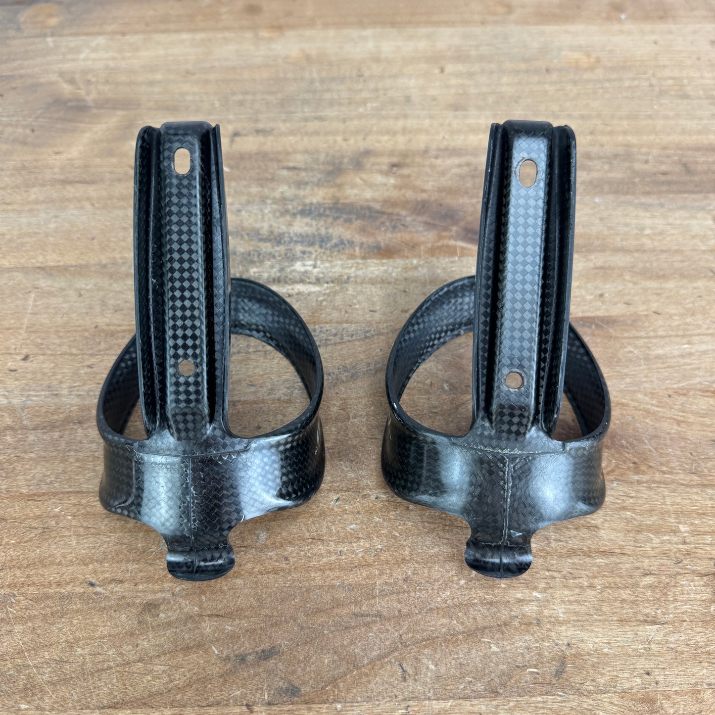 Vintage! Pair Campagnolo Record Carbon Bike Water Bottle Cages 40g