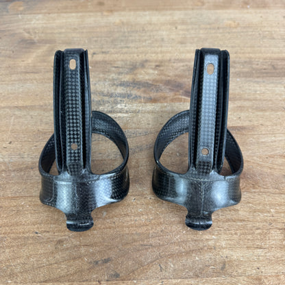 Vintage! Pair Campagnolo Record Carbon Bike Water Bottle Cages 40g