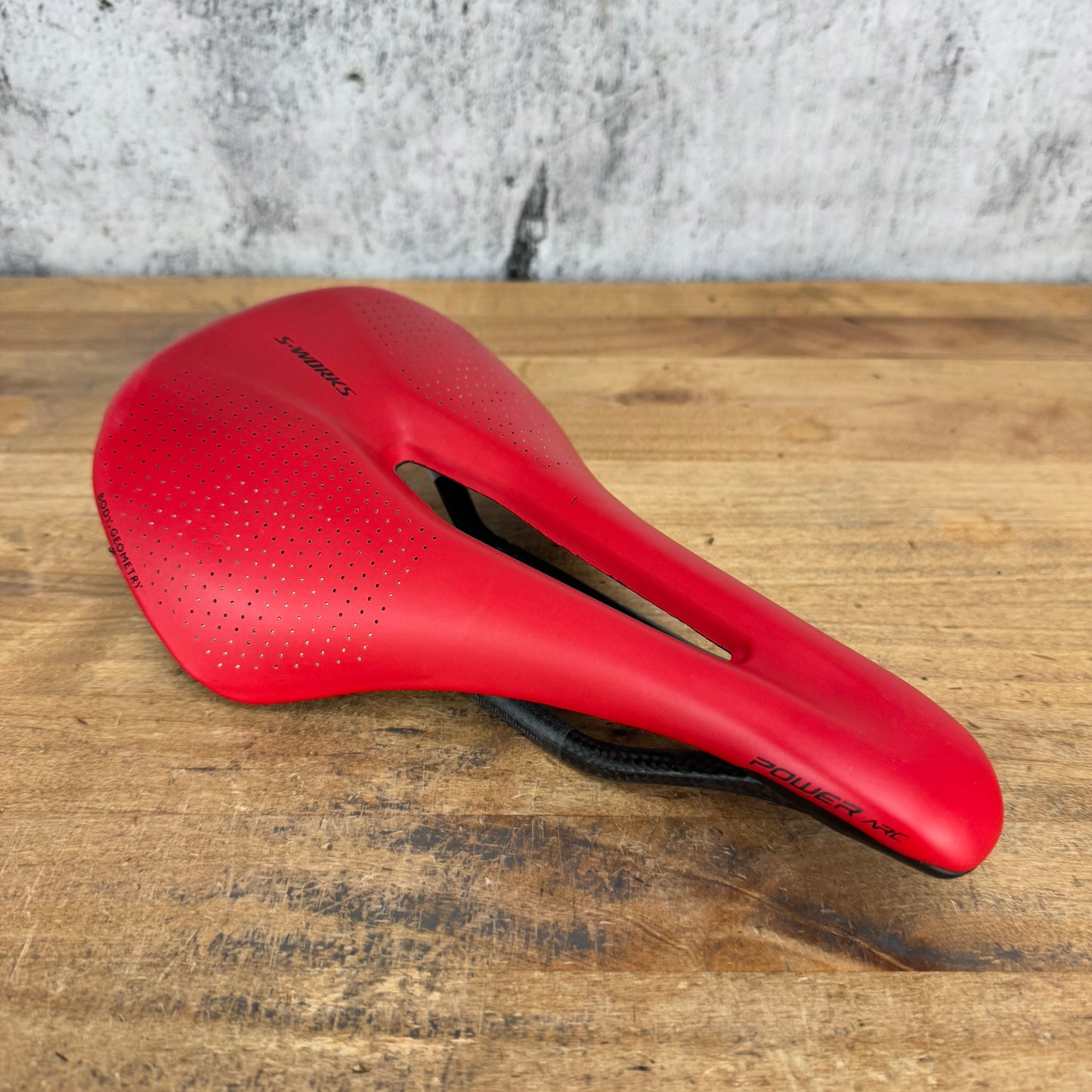 Low Mile! Specialized S-Works Power Arc 143mm 7x9mm Carbon Rails Red Saddle 146g