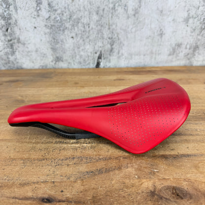 Low Mile! Specialized S-Works Power Arc 143mm 7x9mm Carbon Rails Red Saddle 146g