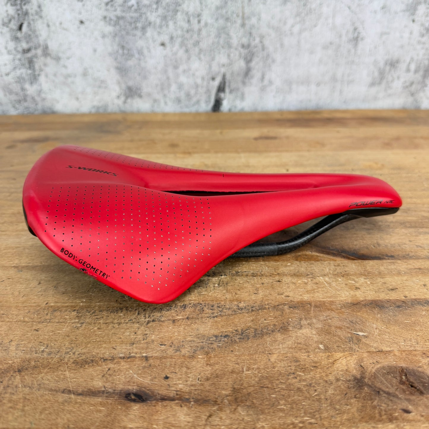 Low Mile! Specialized S-Works Power Arc 143mm 7x9mm Carbon Rails Red Saddle 146g