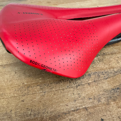 Low Mile! Specialized S-Works Power Arc 143mm 7x9mm Carbon Rails Red Saddle 146g
