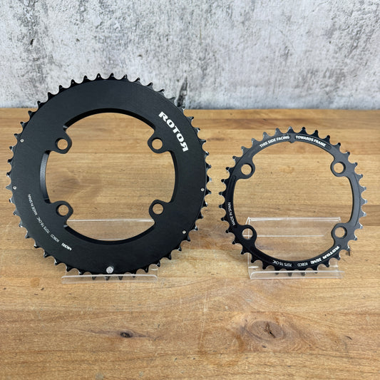 Light Use! Rotor Round Fits Sram AXS 4-Bolt 107BCD 48/35t 12-Speed Chainring Set