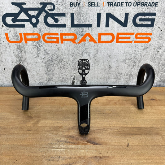 Black Inc Barstem 42cm x 110mm Carbon Integrated Handlebar + Computer Mount