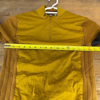 Rapha Merino Zip Extra Small Old Gold Cool Weather Windbreaker Jersey