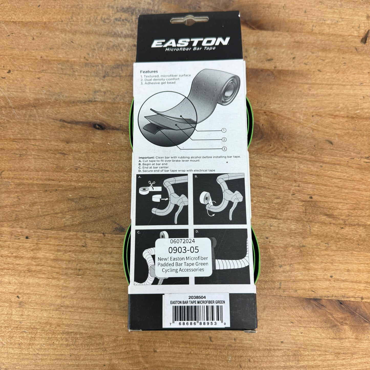 New! Easton Microfiber Padded Green Road Bike Handlebar Bar Tape