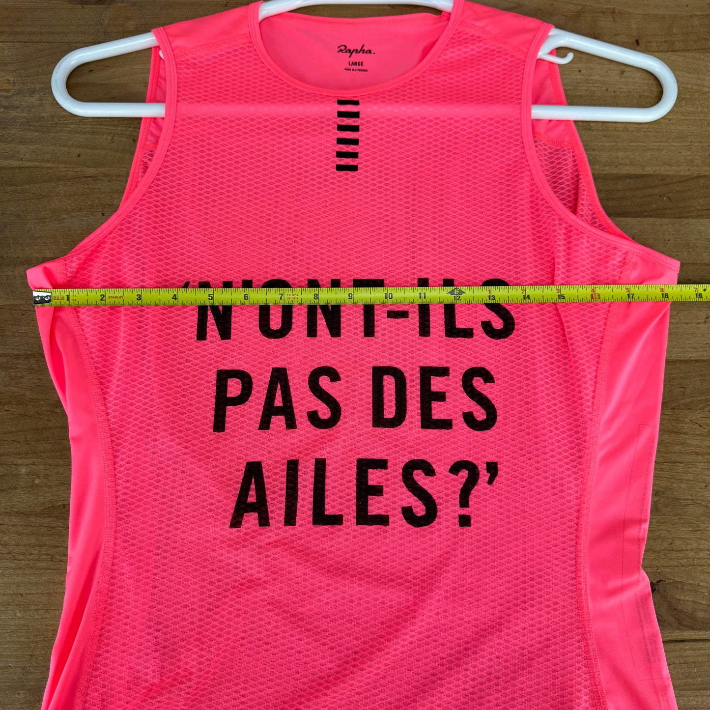 New! Rapha Pro Team Base Layer Sleeveless Men's Large Pink Cycling Jersey
