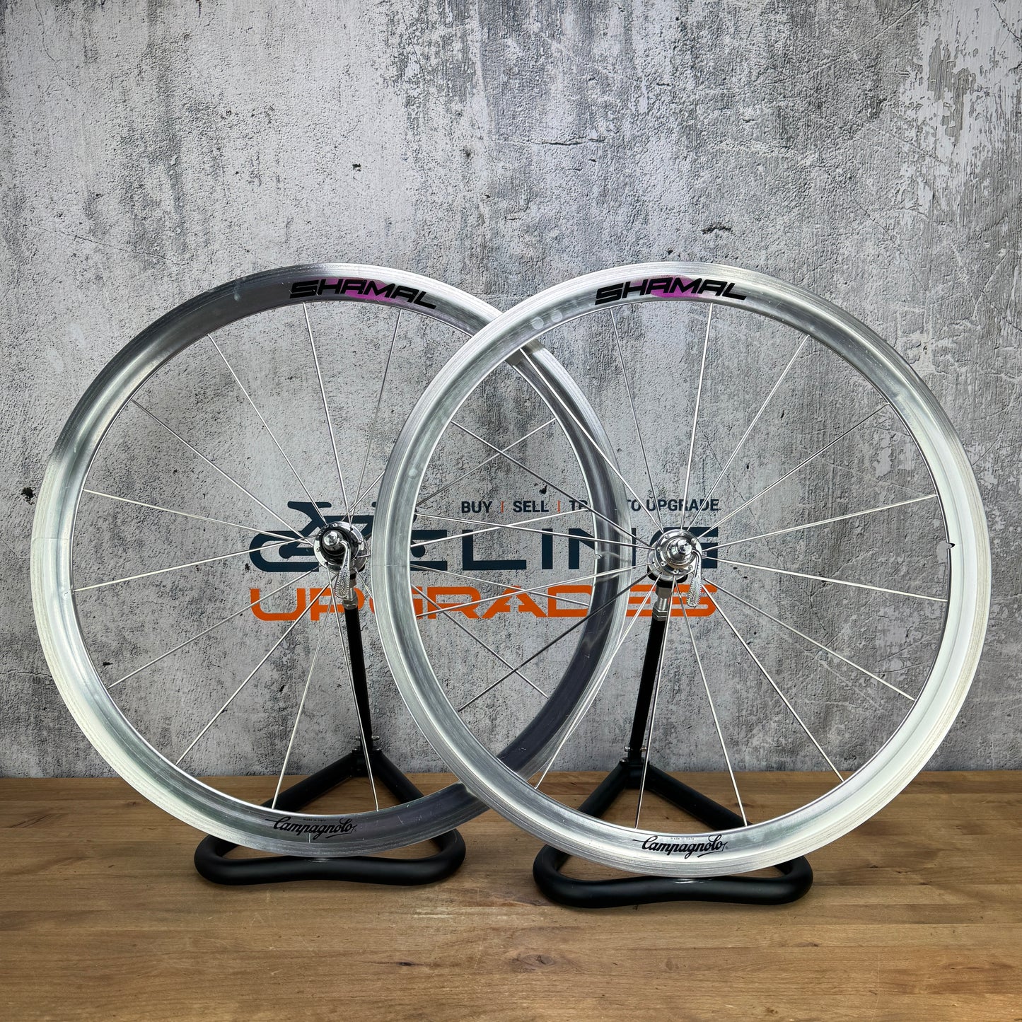 Campagnolo Shamal 90's Silver 40mm Alloy Aero Road Bike Wheelset QR 700c