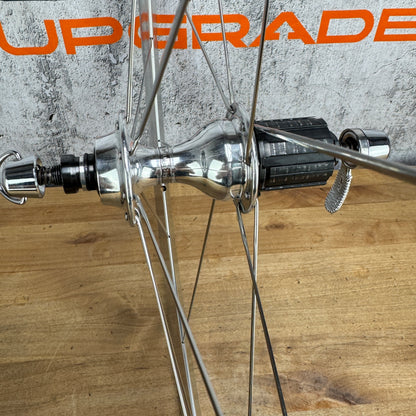 Campagnolo Shamal 90's Silver 40mm Alloy Aero Road Bike Wheelset QR 700c