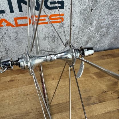 Campagnolo Shamal 90's Silver 40mm Alloy Aero Road Bike Wheelset QR 700c