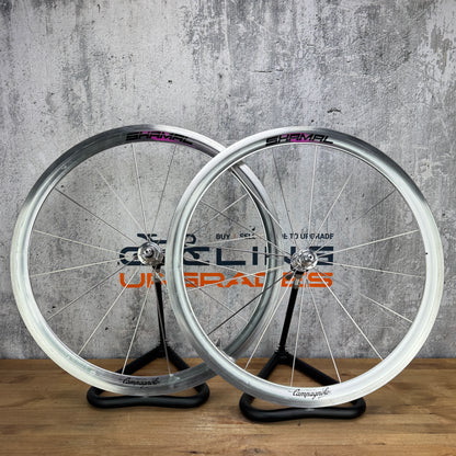 Campagnolo Shamal 90's Silver 40mm Alloy Aero Road Bike Wheelset QR 700c
