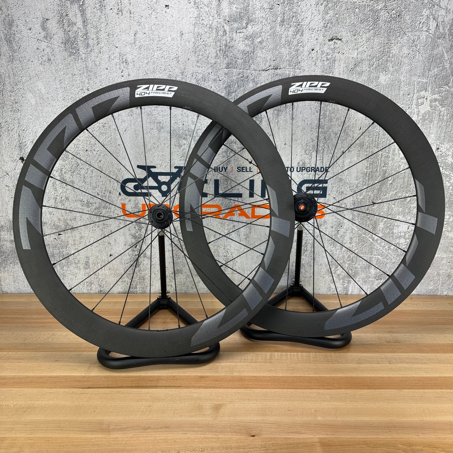 Ridden Once! Zipp Firecrest 404 ZR1 Carbon Tubeless Disc Wheelset 700c 1585g