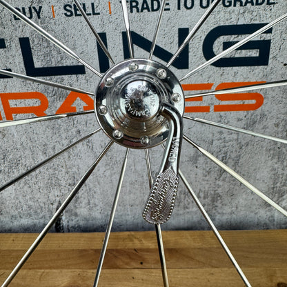 Campagnolo Shamal 90's Silver 40mm Alloy Aero Road Bike Wheelset QR 700c