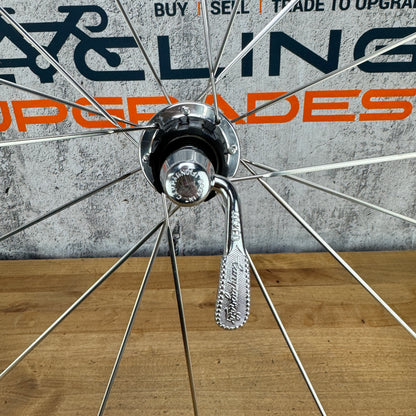Campagnolo Shamal 90's Silver 40mm Alloy Aero Road Bike Wheelset QR 700c