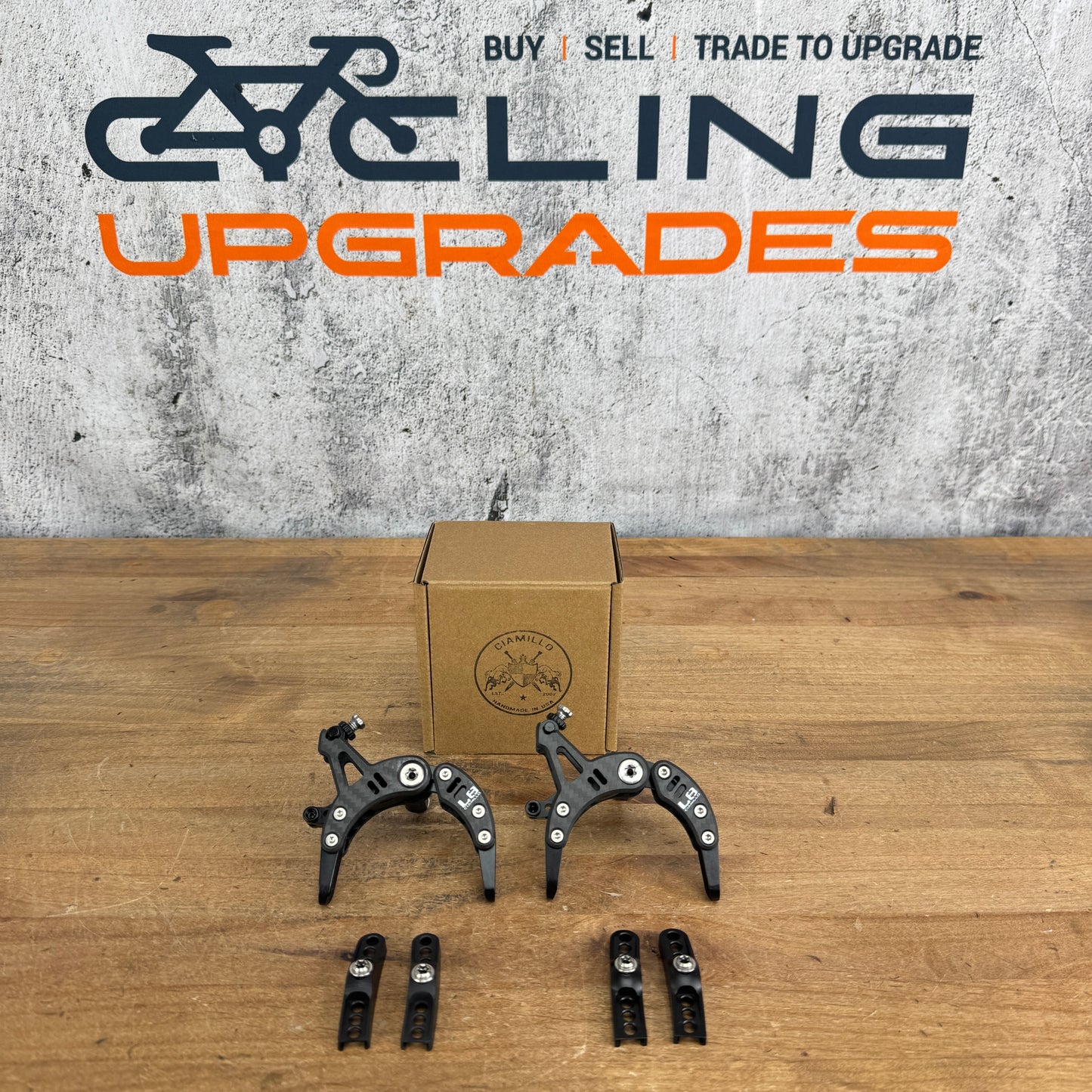 New! Ciamillo L8 Ultra Carbon Titanium Center-Mount Road Rim Brake Calipers 137g
