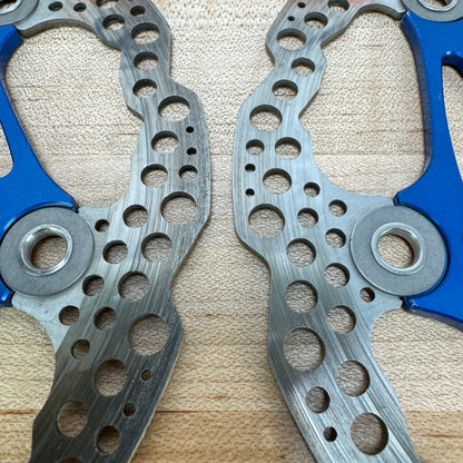 Hope Floating 6-Bolt 180/180mm Blue MTB Bike Brake Rotors 323g