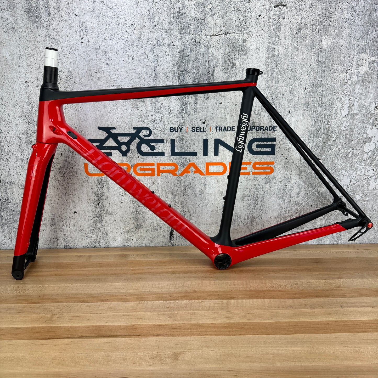 Lightweight Urgestalt Red/Black 54cm Carbon Disc Brake Frameset 700c 1549g