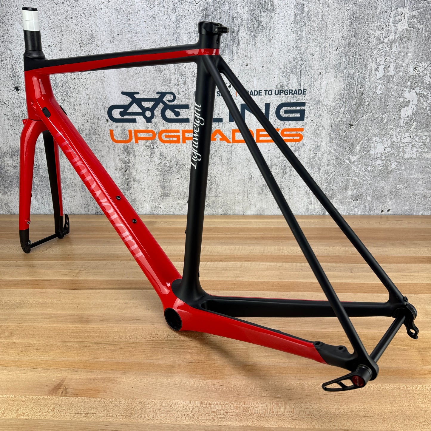 Lightweight Urgestalt Red/Black 54cm Carbon Disc Brake Frameset 700c 1549g