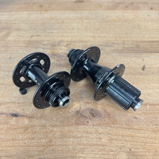 Light Use! Chris King R45D Gloss Black Disc Brake 24h Front + Rear Hub Set 410g