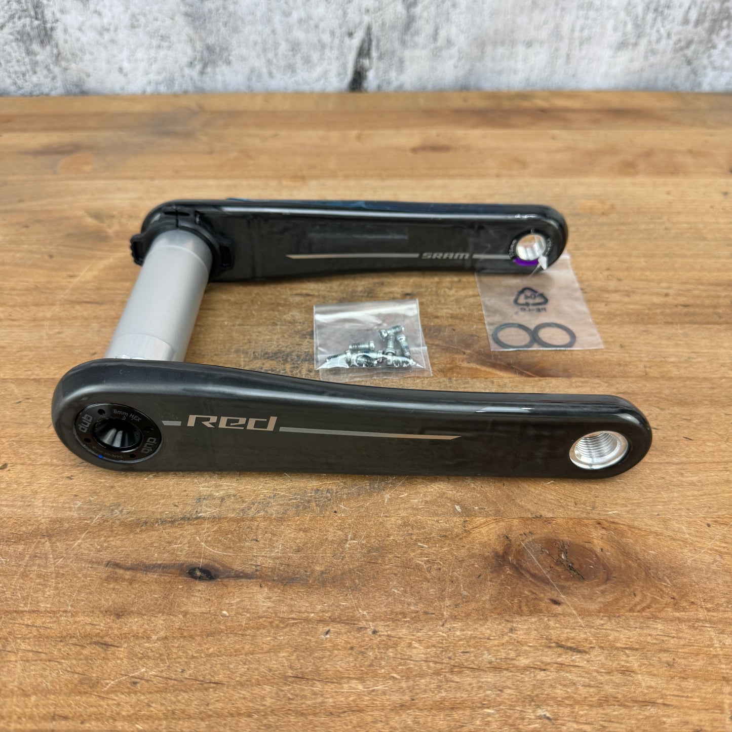New! 2024 SRAM Red AXS E1 170mm DUB Carbon Crankset Crank Arms 320g
