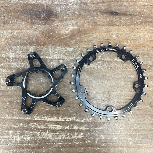 Wolf Tooth Camo Spider + Camo Drop-Stop 30t 1x Chainring fits 3-bolt Sram 70g