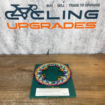 New! Absolute Black Premium Oval 53t 9100/8000 Rainbow Single Chainring 142g