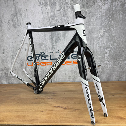 Cannondale 2013 Super X 56cm Rim Brake White/Black CX/Gravel Frameset 1951g
