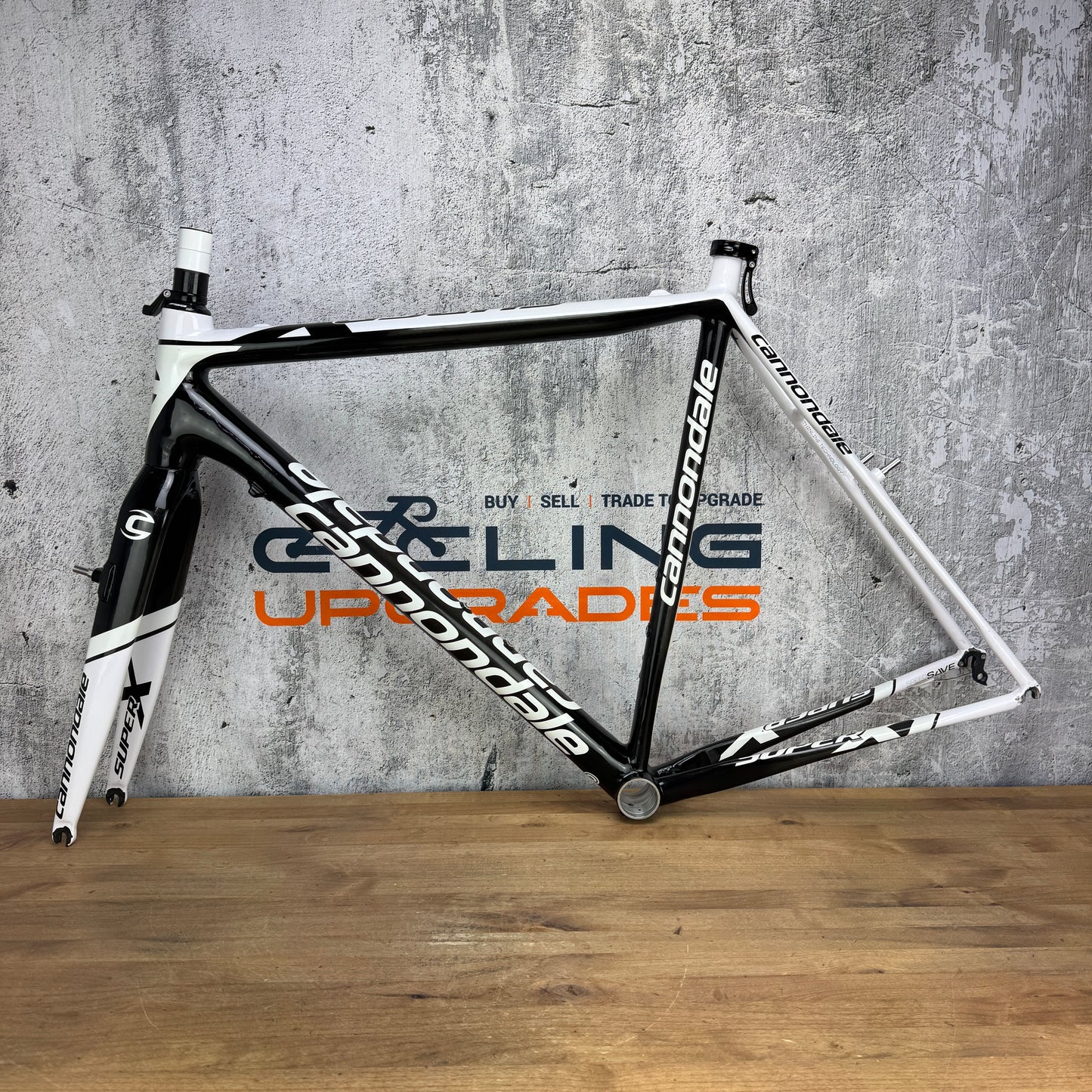 Cannondale 2013 Super X 56cm Rim Brake White/Black CX/Gravel Frameset 1951g