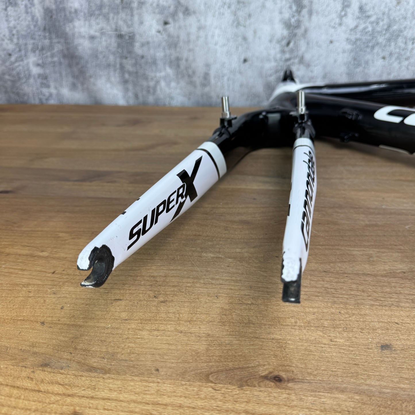 Cannondale 2013 Super X 56cm Rim Brake White/Black CX/Gravel Frameset 1951g