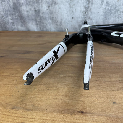 Cannondale 2013 Super X 56cm Rim Brake White/Black CX/Gravel Frameset 1951g