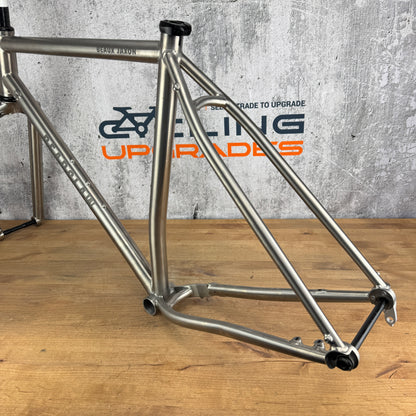 Low Mile! Bearclaw Beaux Jaxon 56cm Titanium Boost Gravel Disc Frameset 29"