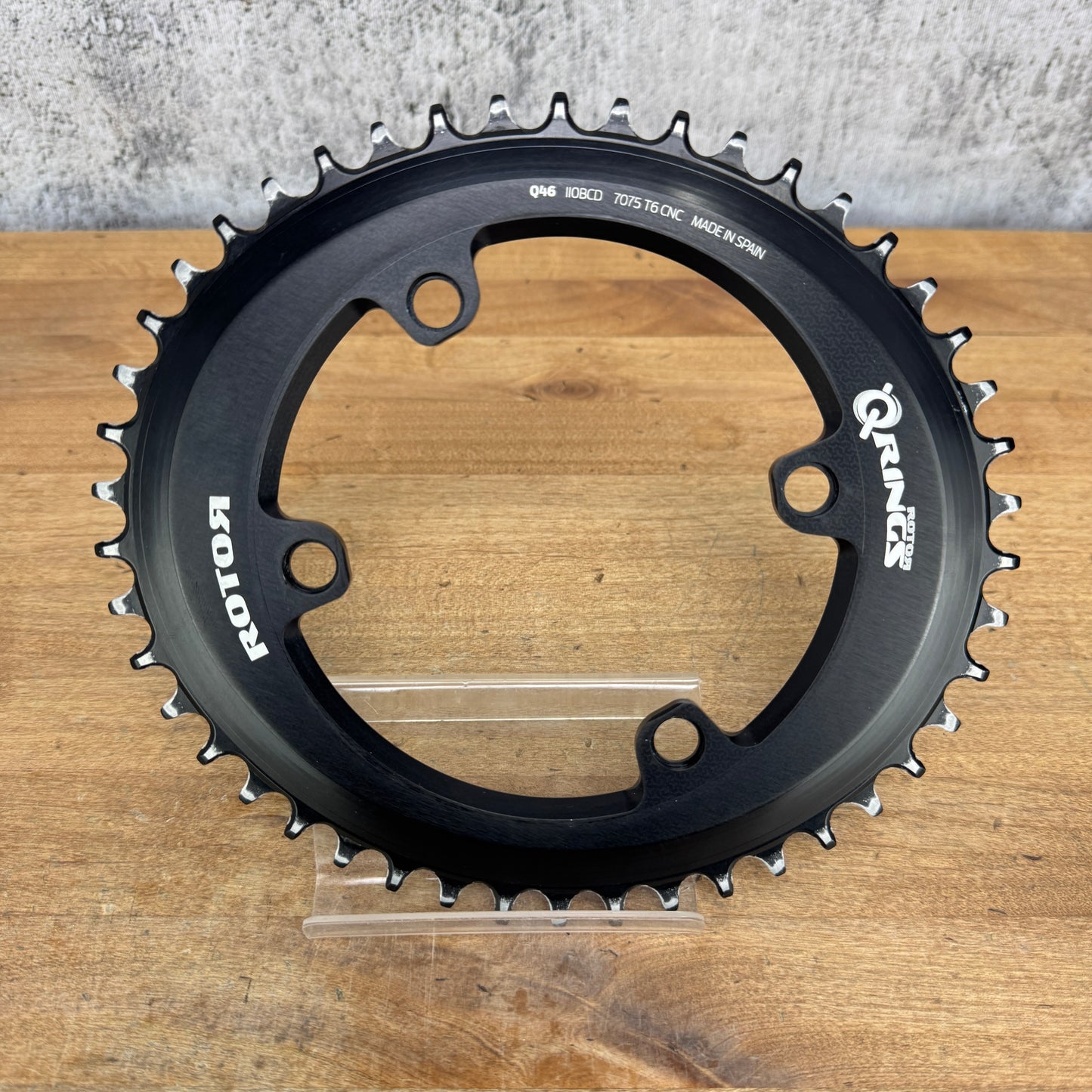 Rotor Q-Ring Aero 1x 46T 110mm BCD 4-Bolt 11/12-Speed Bike Oval Chainring 120g