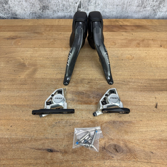 SRAM Red AXS E1 12-Speed Flat Mount Hydraulic Disc Brake Shifters + Calipers