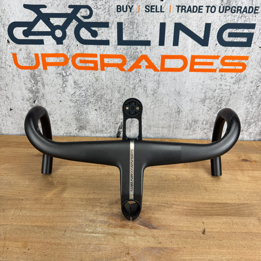 Low Mile Farsports F1S Carbon 38cm x 100mm Integrated Handlebar + Computer Mount