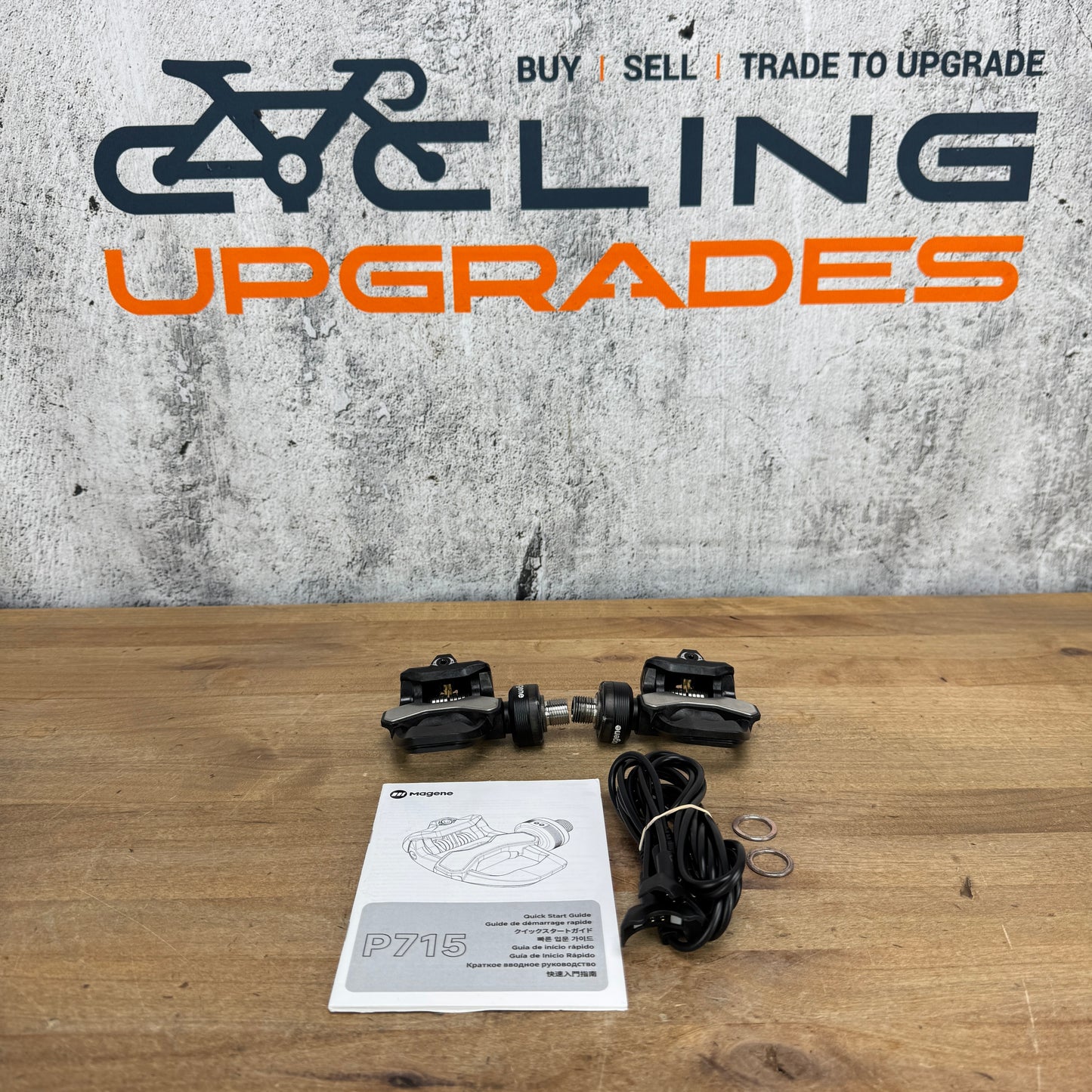 Low Mile! Magene P715k Dual Sided Look Keo Clipless Bike Power Pedals 314g