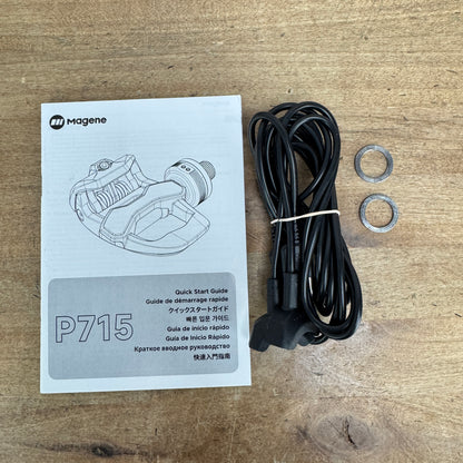 Low Mile! Magene P715k Dual Sided Look Keo Clipless Bike Power Pedals 314g