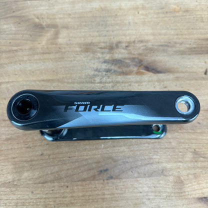 Low Mile! SRAM Force AXS D1 172.5mm 8-Bolt DUB Spindle Carbon Crankset 480g
