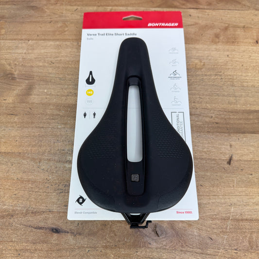 New! Bontrager Verse Trail Elite Short 145mm 7x7mm Steel Rails Bike Saddle