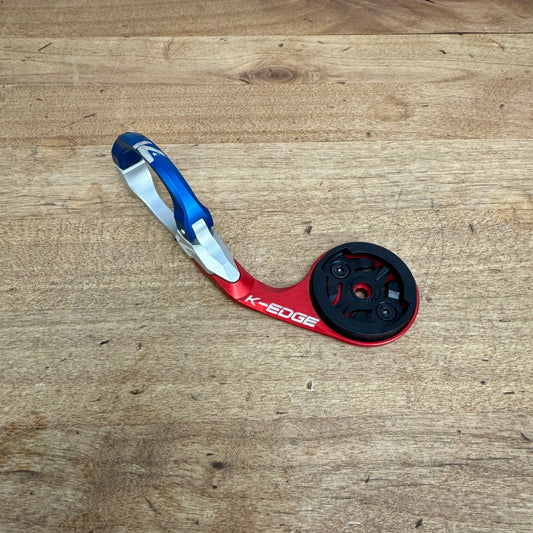 New! K-Edge Race Mount Red Blue USA 31.8mm Bike Computer Mount MSRP $60