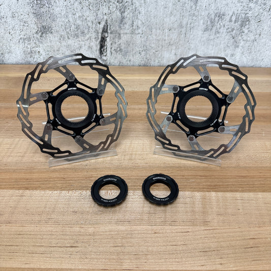 Low Mile! Ashima 140mm Center Lock Disc Brake Rotors + Lockrings 208g