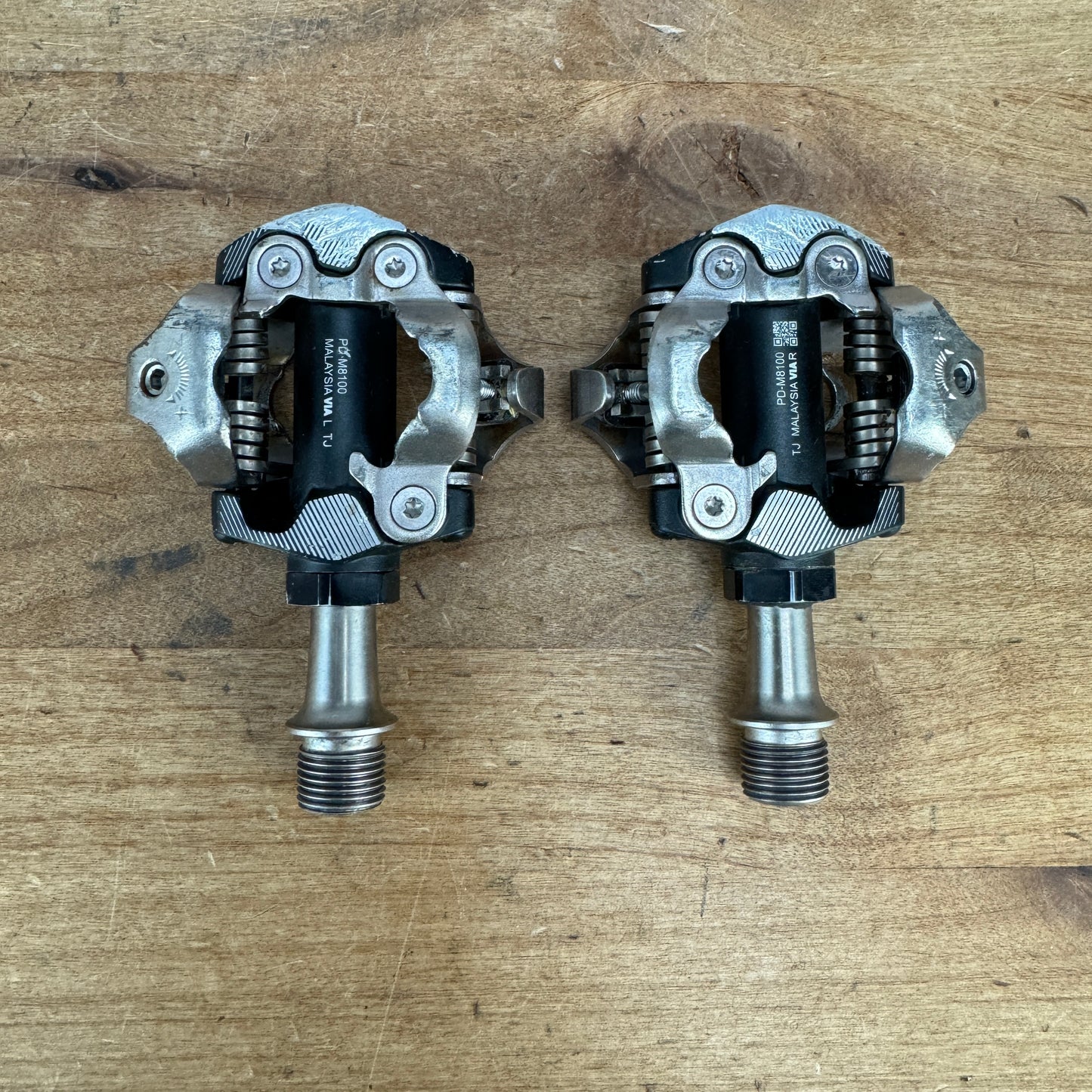 Shimano Deore XT PD-M8100 Stainless Steel Spindle Clipless MTB Pedals + Cleats