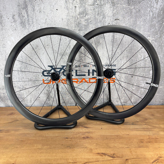 Low Mile! Enve Foundation 45 Carbon Tubeless Hookless Disc Wheelset 700c 1626g