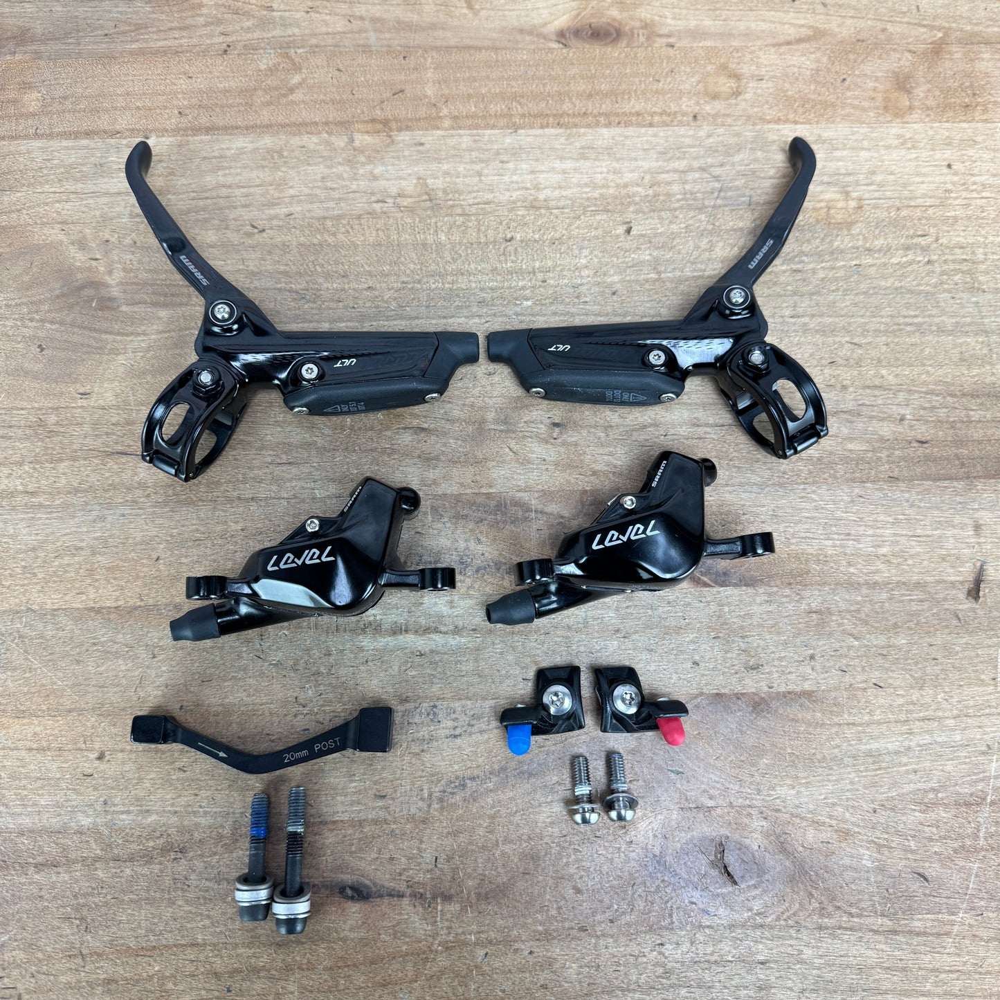 SRAM Level Ultimate Black Hydraulic Disc Brake MTB Levers w/ Calipers 492g